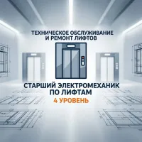 Профессиональная переподготовка по специальности «Техническое обслуживание и ремонт лифтов» Квалификация «Старший электромеханик по лифтам» 4 уровень квалификации код В