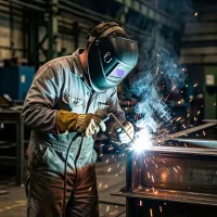 Сварщик ручной дуговой сварки неплавящимся электродом в защитном газе